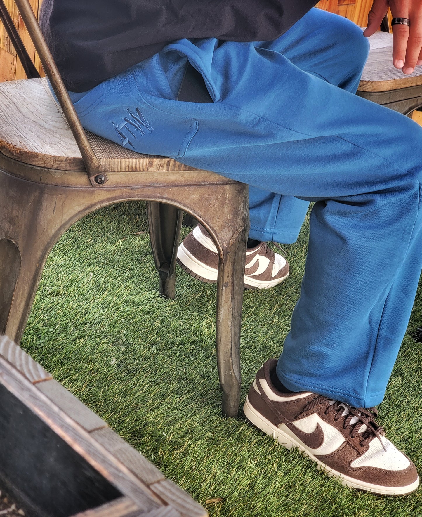 All-Weather Blue Open Hem pant