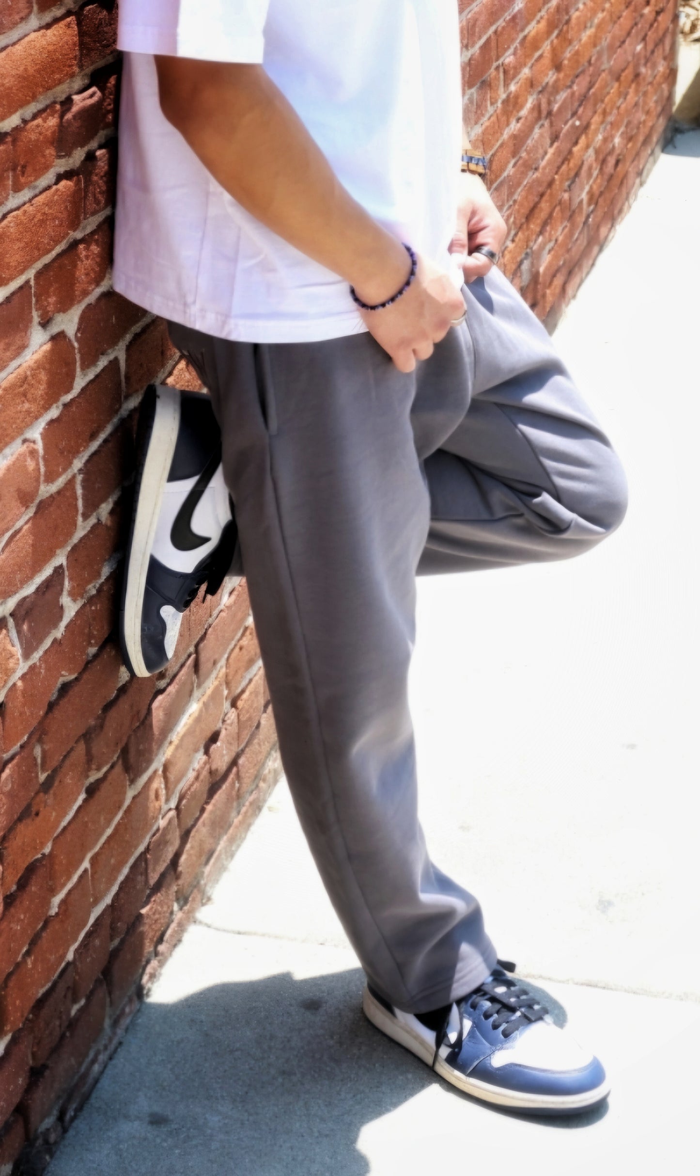 All-Weather Gray Open Hem Pant