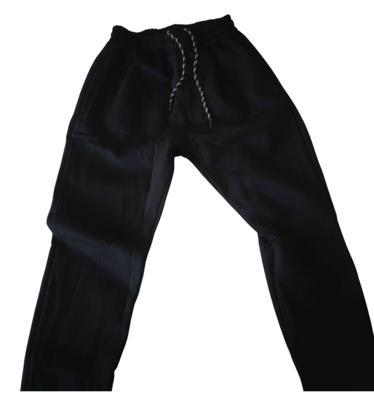 All-Weather Black Open Hem Pant